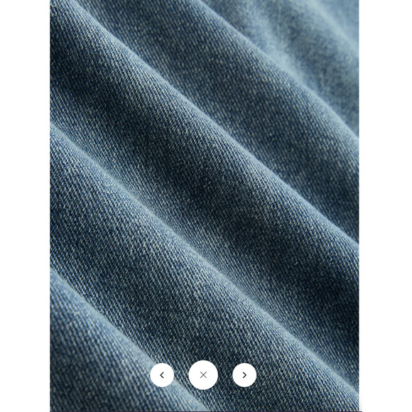 NWT Commense Asymmetrical Ruched Denim Wide-Leg Pants Sz L - Picture 3 of 4